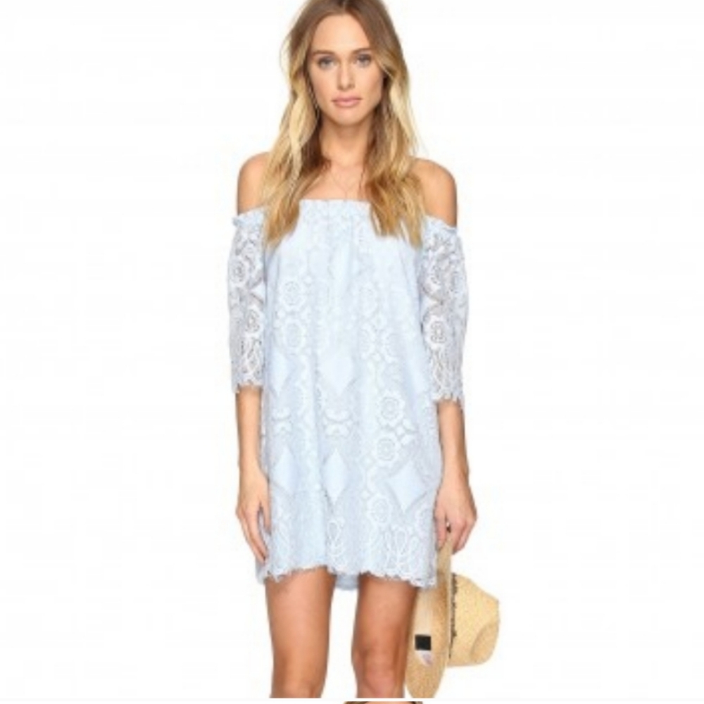 BB Dakota Halden Lace Off the Shoulder Mini Dress